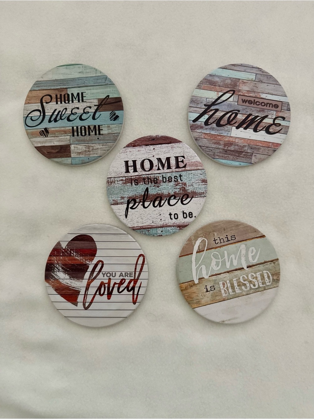 Ceramic Drink Coasters - Set of 5